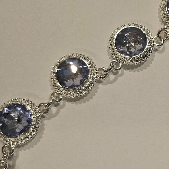 Monet Silver, Light Blue Gemstones Necklace, Formal - Picture 2 of 2